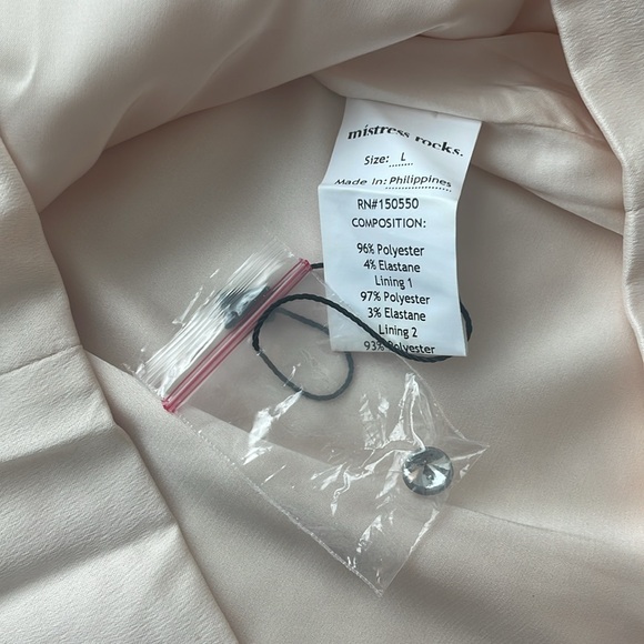 Mistress Rocks Cream Crystallised Mini Dress - Picture 8 of 8